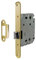AZERODESIGN-Picaporte puerta interior-Cerradura Puerta Interior-Picaporte Reversible-165x20mm-Pestillo Desplazado 70mm-Canto Redondo-Acabado Latonado- Material Hierro