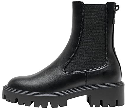 ONLY ONLBETTY-1 PU Boot-Noos, Stivaletti Donna, Nero, 37 EU