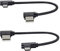 HCFeng Double Elbow Type C Cable Right Angle Nylon Braided USB 2.0A to USB C Cable Type C 90°to USB A 90°Left Elbow Fast Charging Cable Compatible with USB C Port Device [2Pack/0.6ft]