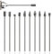Treki 10PCS Fraises en Carbure de Tungstène 3mm (1/8) Tige Limes Rotatives Fraises Longue Double Coupe Forets Rotatifs pour Bois Métal Céramique Bijoux Verre 100mm