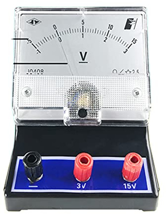 Ampèremètre analogique CC - Compteur d'électricité rectangulaire monté sur panneau - Outil d'enseignement physique