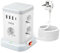 FDTEK Multiprise avec Interrupteur, 11 en 1 Tour Multiprise avec 7 Sortie AC (3680W/16A) et 3 USB A & 1 USB C, Multiprise Electrique parafoudre et surtension, 2M Cordon pour Maison Bureau