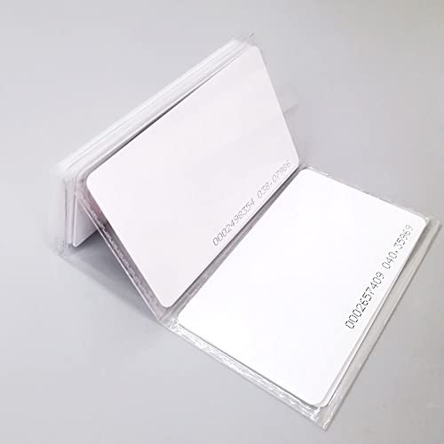 YAVIS 10 Stück RFID-Karte 125 kHz Annäherung ID Smart Card Tag 0,8 mm dick TK4100 / EM4100 / EM4200 Lesen Karte für Zugangskontrollsystem, weiß