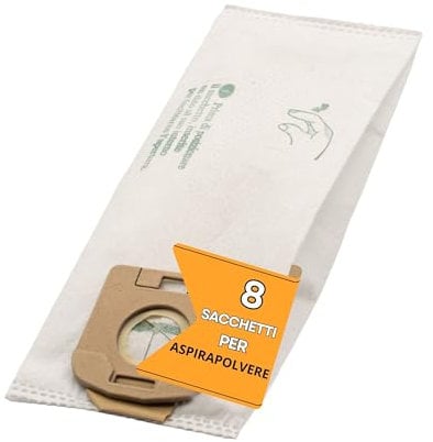 ELETTROCASA - Sacs Aspirateur HV22 en Tissu TNT pour Hoover- Lot de 8 Pièces - Sacs Aspirateur Universels pour le Nettoyage de la Maison