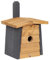 VOSS.garden Nistkasten Aston aus Kiefer, Nistplatz, gefrästes Dach, Bruthäuschen, Brutplatz, für Höhlenbrüter wie Meisen, Kleiber, Trauerschnäpper, Haus- und Feldsperlinge