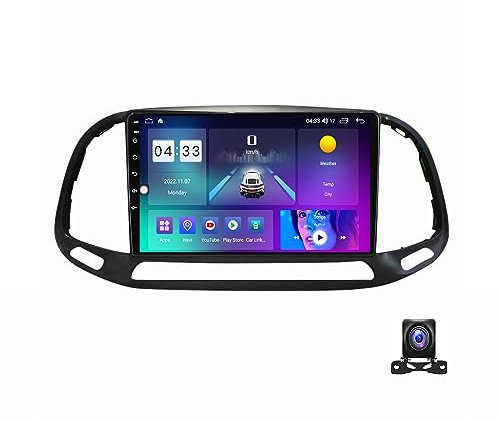 DEHIWI Android 12 Autoradio Navigation Stereo Für FIAT Doblo 2015~2019 2DIN Radio Mit Navi, Unterstützt Bluetooth/WiFi/USB/Mirrorlink/Carplay/9 Zoll Bildschirm FM AM RDS Radio,M700s