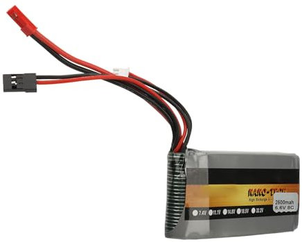 LiPo-Akku, 6,6 V, 2500 MAh, 8 C, Hohe Kapazität, Modellspielzeug, Lithium-Ionen-Akku für Modellflugzeug-Fernbedienung