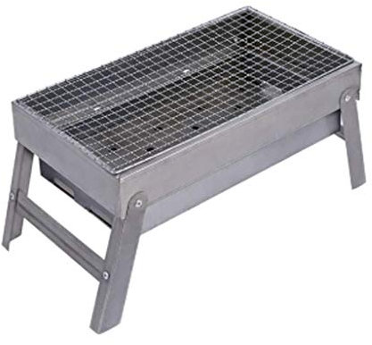 Parrilla para barbacoa - Estantes para barbacoa de carbón para el hogar Juego completo de herramientas para barbacoa de acero para exteriores Barbacoa de acero pequeña ()