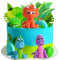 Dino Tortendeko 3 Stück Kuchendeko Dinosaurier 3D Tortenaufleger Dino Cake Topper Dinosaur für Junge Geburtstagsfeier, Dinosaurier Thema Partydekorationen, Babyparty