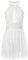 TiaoBug Damen Neckholder Ballettkleider Ärmellos Tanzkleider Glitzer Strass Skaterkleid Latein Lyrisch Modern Eiskunstlauf Bekleidung Weiß XL
