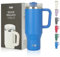Riley Joy Tumbler 1200ml Térmico con Asa y Pajita Taza de Café de Doble Pared Acero Inoxidable Sin BPA, Prueba de Fugas e Durant