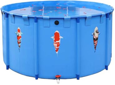 Piscina rotonda pieghevole plastica multiuso tela stagno pesca diametro 120 cm altezza 100 cm