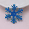 10 Stück 3,5cm Schneeflocken Glitzernde Schneeflocke Patches Stoffaufkleber Flicken Applikationen zum Aufnähen für DIY Handwerk Basteln Haarnadeldekoration Kleidungsdekoration,Blau