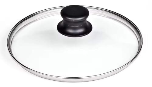 Maestro craft Transparent Glass Cookware Lids - Kitchen Covers for Saucepans & Frying Pans | 14-34cm Sizes 32 cm