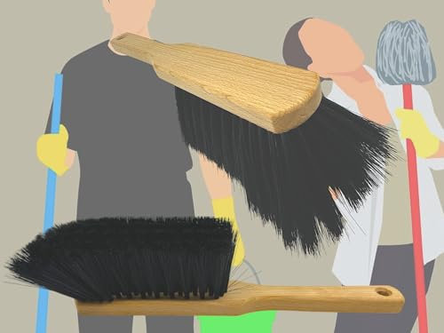 2 x MAAJ HANDFEGER 31 cm WEICHES PET KUNSTSTOFFHAAR - VEGAN - Made IN Germany