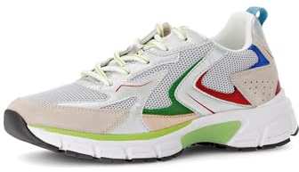 Gabor Damen Low-Top Sneaker, Frauen Halbschuhe,Freizeit,sportlich,straßenschuhe,Strassenschuhe,Sportschuhe,Silber/Neve Kombi,35.5 EU / 3 UK