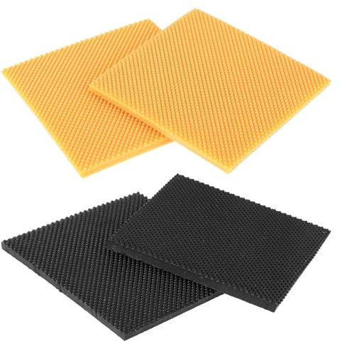 Qianyu 4 toppe per tacco alto, suola quadrata, punte di riparazione per talloni alti, kit di sostituzione per suola di stivale, adesivi di riparazione antiscivolo per talloni, accessori per