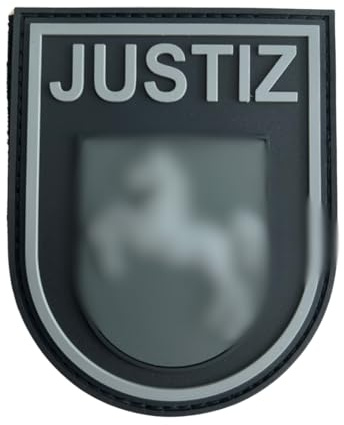 Justiz Niedersachsen Black Ops Rubber Patch mit Klett, taktisches Abzeichen, Dienstkleidung, Einsatzweste, Uniform, Dienstjacke, Patch