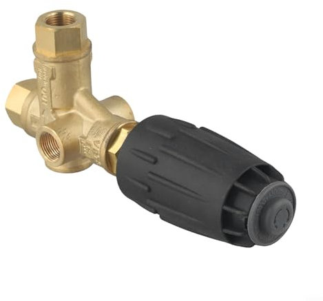 NbgrvB Hochleistungs-Hochdruckreiniger-Entladerventil, VRT3-140 bar, 40 l/min, Bypass-Druckverschluss, Messing, Stahl, 18,5 x 8 cm
