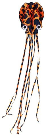 Oktopus Drachen, Flugdrachen K inder, Outdoor-Aktivität, Spielzeug für Erwachsene und Drachen Bastelset (Orange, One Size)