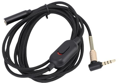 GLOGLOW Kopfhörerkabel mit Lautstärkeregelung und Mikrofon, Hochwertiges 3,5-mm-Stereo-Sound-Verlängerungskabel für 1000XM QC35 NC700, Bequeme Verwendung zu Hause oder Unterwegs