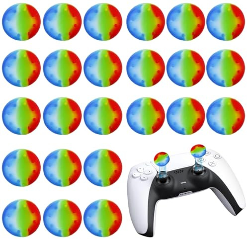 UYVPAER 24Pcs Joystick Thumbstick Grips, Tapas Gomas Joystick, Tapas Gomas Joystick, Cubierta Protectora Tapas Palanca Mando, Cubiertas Agarre Mando, Mando Cubierta Protectora De Apretones De Pulgar