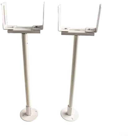 Piedini regolabili per radiatore, 41-46 cm, supporti in ghisa per radiatori a colonna, staffe da pavimento in acciaio resistente, colore bianco, per sistemi di riscaldamento domestico (2 pezzi)