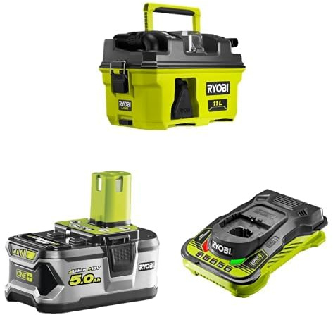 RYOBI RV1811-0 Wet & Dry Vac/Project Vac + 5ah Battery & Charger