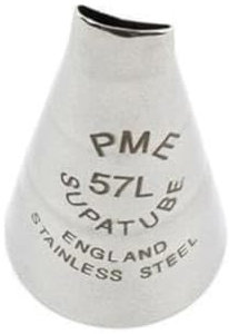 PME Seamless Stainless Steel Medium Petal Supatube for Left Handed Use no. 57L, Silver, 1.72 x 1.72 x 3 cm