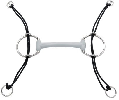 Beris Gebiss Aufziehtrense Olivenkopf Soft, grau, 10241-140-S