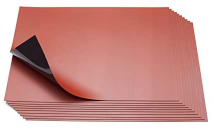 Magnetfolie DIN A4, dunkelrot, 10 Stück – Präsentationsmittel, für kreative Ideen, zum Beschriften und Basteln, flexibel zuschneidbar