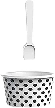 ZAK Dotty Eisbecher Ø 8 cm mit Eislöffel, weiß/schwarz