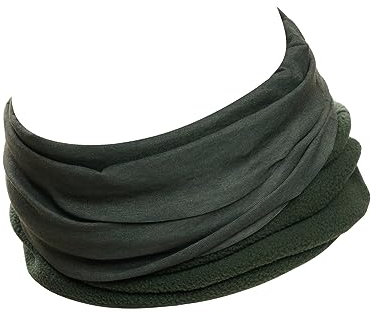 Hilltop Polar Halstuch, Multifunktionstuch, Kopftuch, Schlauchschal, Schal mit Fleece, Cooles Design in Trendfarben, für Damen und Herren, Farbe:Oliv