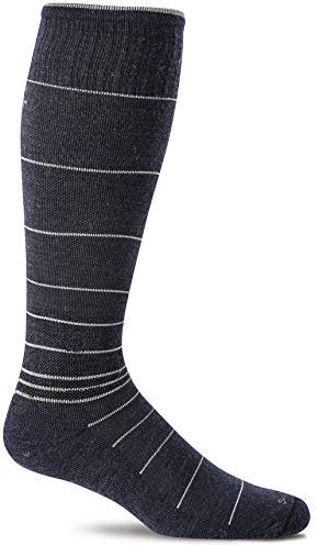 SOCKWELL Herren Kompressionsstrümpfe Reisestrümpfe Stützstrümpfe Größe 39-43 (M/L) Circulator Farbe Navy SW1M600M/L