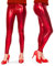 Folat 61721 - Legging Metallic, L-XL, rot