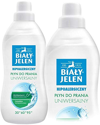 Bialy Jelen – Hypoallergen Waschflüssigkeit – Farbige/weiße Stoffe, 1000 ml.