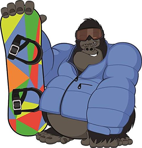 Snowboarder Aufkleber Sticker Wintersport Fun Cool Snowboard Gorilla AFFE