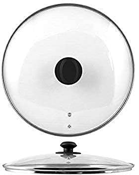 HOME Couvercle en Verre B/Ustensile de Cuisine en Acier Inoxydable 34 cm