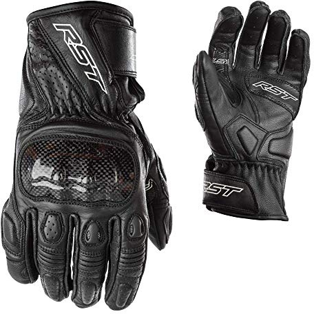 RST 2123 Stunt III CE Men's Short Sports Leather Motorcycle Gloves - Blue M