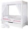 TiCAA Himmelbett Weiß-Rosa 310 Kiefer Weiß (Weiß/Rosa Stern)