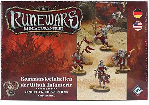 Asmodee Runewars Miniaturenspiel - Kommandoeinheit der Uthuk-Infanterie/Erweiterung