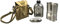 Jolmo Lander US Militär komplettes Kochset Edelstahl US Feldflasche Set,mit Feldflasche1.2L,Becher 0.8L, Kocher,Hülle (Coyote tan)