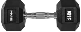 HMS Unisex's 17-66-116 5907695518092 HEX PRO Hantel, Schwarz, Einheitsgröße