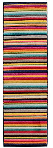 Flair Rugs Spectrum Tango Läufer, handgeschnitzt, mehrfarbig, 66 x 230 cm