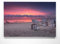 Atemberaubendes Ostsee Bild als Panorama Leinwand 150x50cm, Motiv Sonnenuntergang. Ein einzigartiges XXL Wandbild als Deko für Wohnzimmer, Schlafzimmer, Küche. Aufgespannt auf Holzrahmen