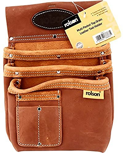 Rolson 68863 Multi-Pocket Leather Tool Holder