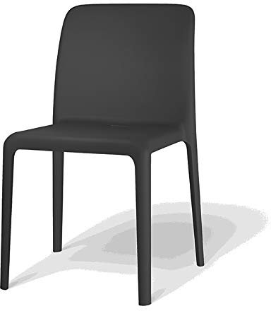 CONNUBIA Stuhl Modell Bayo aus Polypropylen, 4-teiliges Set – erhältlich in 7 Farben – Callicgaris (mattschwarz)