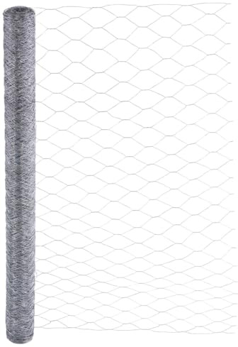 Garmix Sechseckgeflecht Verzinkt 50mm 0.7mm Kaninchendraht Hasendraht (200cm, 25m)