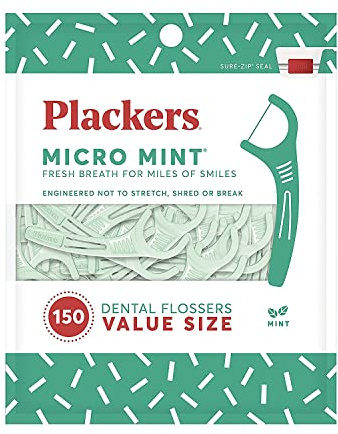 Plackers Dental Floss Picks, Grüne Minze, 450 Stück