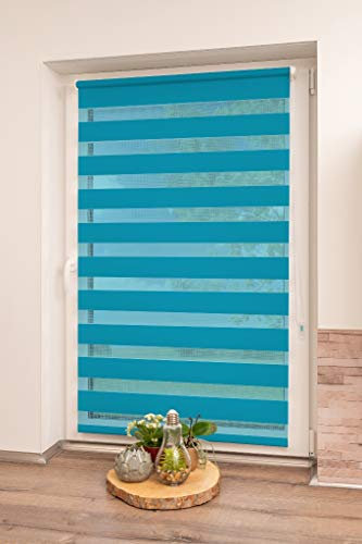K-home Klemmfix Doppelrollo, Petrol, 55x150 cm (B x L)